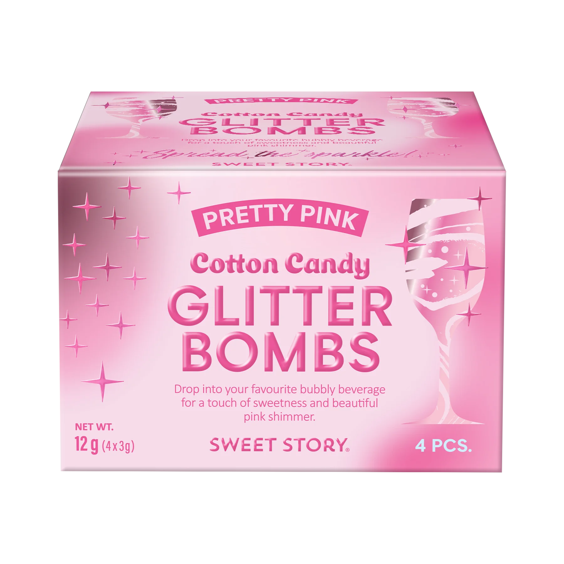 Cotton Candy Glitter Bomb Pretty Pink